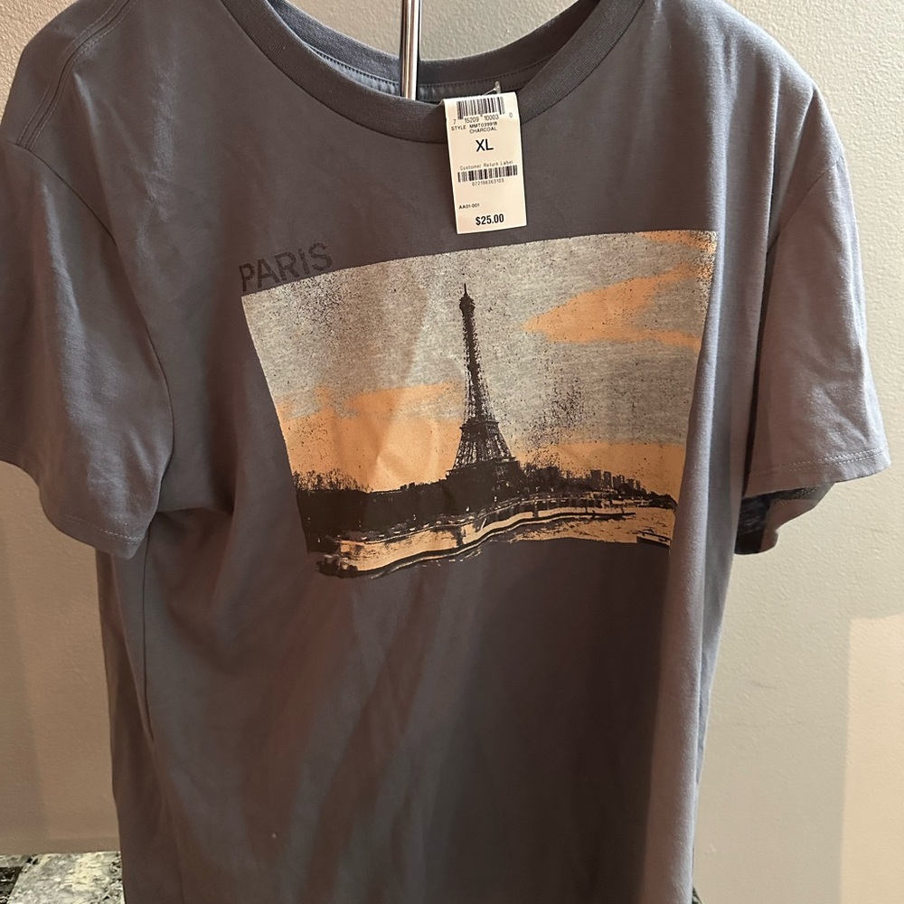 Gray Paris Graphic Tee